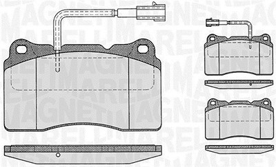 Magneti Marelli Bremsbelagsatz, Scheibenbremse [Hersteller-Nr. 363916060121] für Alfa Romeo, Lancia von MAGNETI MARELLI