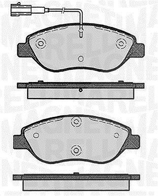 Magneti Marelli Bremsbelagsatz, Scheibenbremse [Hersteller-Nr. 363916060124] für Alfa Romeo, Chrysler, Fiat, Lancia, Saab von MAGNETI MARELLI