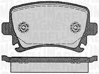 Magneti Marelli Bremsbelagsatz, Scheibenbremse [Hersteller-Nr. 363916060133] für Audi, Seat, Skoda, VW von MAGNETI MARELLI