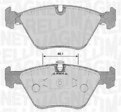 Magneti Marelli Bremsbelagsatz, Scheibenbremse [Hersteller-Nr. 363916060153] für BMW, Mg von MAGNETI MARELLI