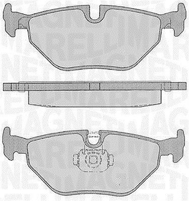 Magneti Marelli Bremsbelagsatz, Scheibenbremse [Hersteller-Nr. 363916060157] für Alpina, BMW, Mg, Rover, Saab von MAGNETI MARELLI