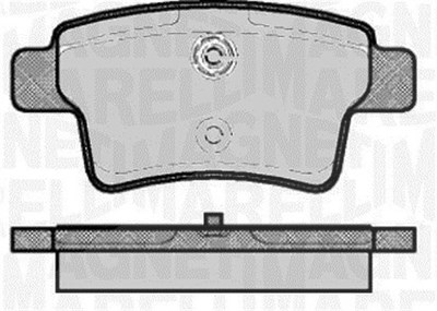 Magneti Marelli Bremsbelagsatz, Scheibenbremse [Hersteller-Nr. 363916060177] für Citroën von MAGNETI MARELLI