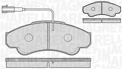 Magneti Marelli Bremsbelagsatz, Scheibenbremse [Hersteller-Nr. 363916060187] für Citroën, Fiat, Peugeot von MAGNETI MARELLI