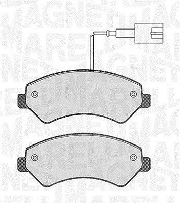 Magneti Marelli Bremsbelagsatz, Scheibenbremse [Hersteller-Nr. 363916060190] für Citroën, Fiat, Peugeot von MAGNETI MARELLI