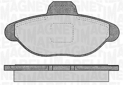 Magneti Marelli Bremsbelagsatz, Scheibenbremse [Hersteller-Nr. 363916060223] für Fiat von MAGNETI MARELLI