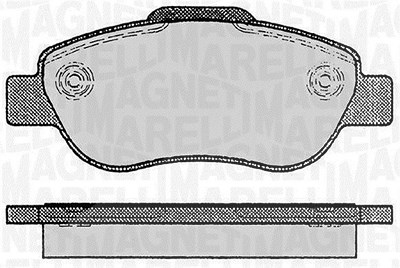 Magneti Marelli Bremsbelagsatz, Scheibenbremse [Hersteller-Nr. 363916060236] für Fiat von MAGNETI MARELLI