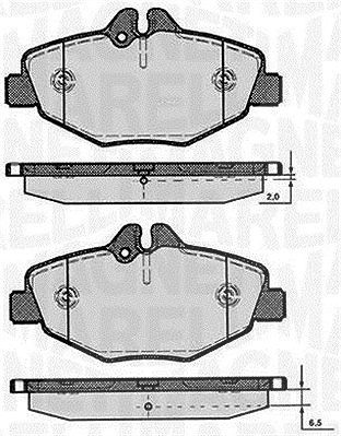 Magneti Marelli Bremsbelagsatz, Scheibenbremse [Hersteller-Nr. 363916060318] für Mercedes-Benz, Saab von MAGNETI MARELLI