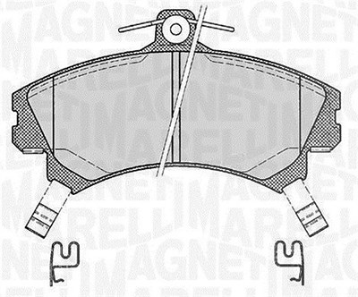 Magneti Marelli Bremsbelagsatz, Scheibenbremse [Hersteller-Nr. 363916060334] für Mitsubishi, Smart, Volvo von MAGNETI MARELLI