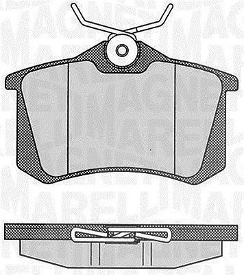 Magneti Marelli Bremsbelagsatz, Scheibenbremse [Hersteller-Nr. 363916060348] für Audi, Citroën, Nissan, Peugeot, Renault, Seat, Skoda, VW von MAGNETI MARELLI