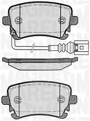 Magneti Marelli Bremsbelagsatz, Scheibenbremse [Hersteller-Nr. 363916060412] für Audi, VW von MAGNETI MARELLI