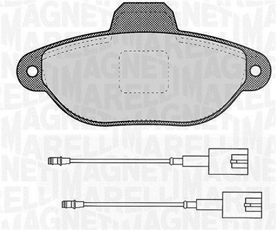 Magneti Marelli Bremsbelagsatz, Scheibenbremse [Hersteller-Nr. 363916060453] für Ford von MAGNETI MARELLI