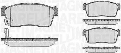 Magneti Marelli Bremsbelagsatz, Scheibenbremse [Hersteller-Nr. 363916060470] für Daihatsu, Subaru, Suzuki von MAGNETI MARELLI