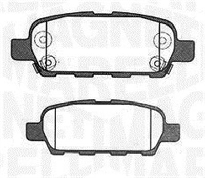 Magneti Marelli Bremsbelagsatz, Scheibenbremse [Hersteller-Nr. 363916060473] für Infiniti, Nissan, Renault, Suzuki von MAGNETI MARELLI