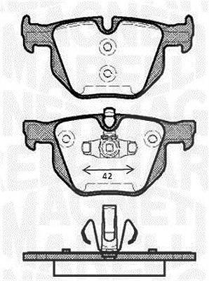 Magneti Marelli Bremsbelagsatz, Scheibenbremse [Hersteller-Nr. 363916060486] für BMW, Renault von MAGNETI MARELLI