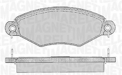 Magneti Marelli Bremsbelagsatz, Scheibenbremse [Hersteller-Nr. 363916060512] für Peugeot von MAGNETI MARELLI