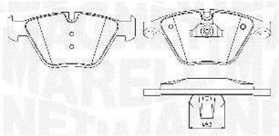 Magneti Marelli Bremsbelagsatz, Scheibenbremse [Hersteller-Nr. 363916060582] für BMW von MAGNETI MARELLI