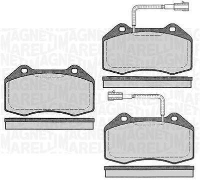 Magneti Marelli Bremsbelagsatz, Scheibenbremse [Hersteller-Nr. 363916060591] für Abarth, Alfa Romeo von MAGNETI MARELLI