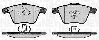 Magneti Marelli Bremsbelagsatz, Scheibenbremse [Hersteller-Nr. 363916060608] für Ford, Mazda, Opel, Saab, Volvo von MAGNETI MARELLI