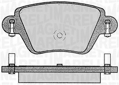 Magneti Marelli Bremsbelagsatz, Scheibenbremse [Hersteller-Nr. 363916060613] für Renault von MAGNETI MARELLI