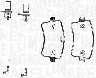 Magneti Marelli Bremsbelagsatz, Scheibenbremse [Hersteller-Nr. 363916060675] für Audi von MAGNETI MARELLI