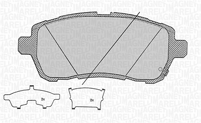 Magneti Marelli Bremsbelagsatz, Scheibenbremse [Hersteller-Nr. 363916060684] für Daihatsu, Ford, Mazda, Suzuki von MAGNETI MARELLI