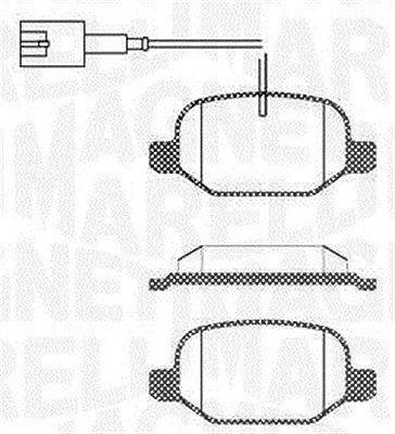 Magneti Marelli Bremsbelagsatz, Scheibenbremse [Hersteller-Nr. 363916060687] für Alfa Romeo von MAGNETI MARELLI