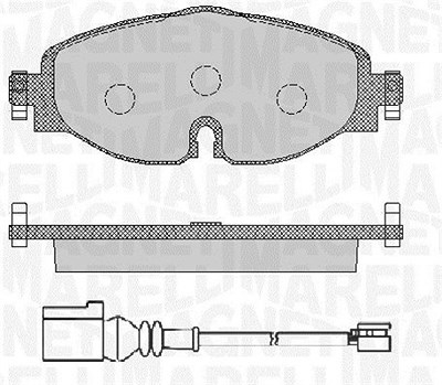 Magneti Marelli Bremsbelagsatz, Scheibenbremse [Hersteller-Nr. 363916060715] für Audi, Seat, Skoda, VW von MAGNETI MARELLI