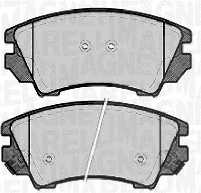 Magneti Marelli Bremsbelagsatz, Scheibenbremse [Hersteller-Nr. 363916060724] für Chevrolet, Opel, Saab, Vauxhall von MAGNETI MARELLI