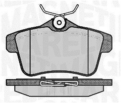 Magneti Marelli Bremsbelagsatz, Scheibenbremse [Hersteller-Nr. 363916060754] für Citroën, Ds, Peugeot von MAGNETI MARELLI