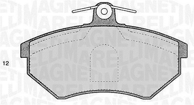 Magneti Marelli Bremsbelagsatz, Scheibenbremse [Hersteller-Nr. 363916060806] für Seat, VW von MAGNETI MARELLI