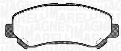 Magneti Marelli Bremsbelagsatz, Scheibenbremse [Hersteller-Nr. 363916060812] für Nissan von MAGNETI MARELLI