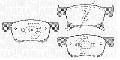 Magneti Marelli Bremsbelagsatz, Scheibenbremse [Hersteller-Nr. 363916060814] für Opel von MAGNETI MARELLI