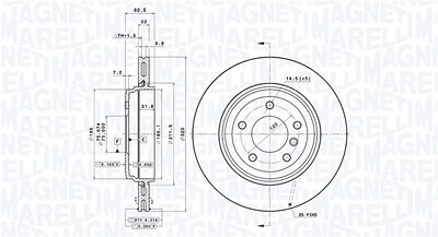 Magneti Marelli Bremsscheibe [Hersteller-Nr. 360406004201] für BMW von MAGNETI MARELLI