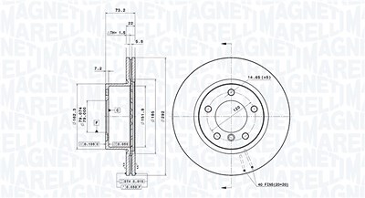 Magneti Marelli Bremsscheibe [Hersteller-Nr. 360406004701] für BMW von MAGNETI MARELLI