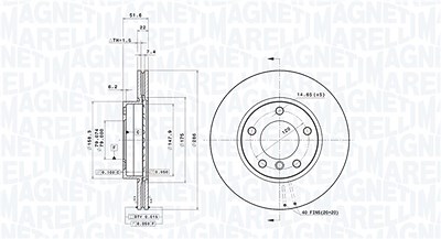 Magneti Marelli Bremsscheibe [Hersteller-Nr. 360406016001] für BMW von MAGNETI MARELLI