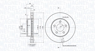 Magneti Marelli Bremsscheibe [Hersteller-Nr. 360406030001] für Jeep von MAGNETI MARELLI