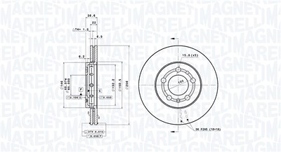 Magneti Marelli Bremsscheibe [Hersteller-Nr. 360406049401] für Audi, Seat, Skoda, VW von MAGNETI MARELLI