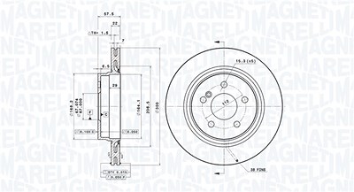 Magneti Marelli Bremsscheibe [Hersteller-Nr. 360406076700] für Mercedes-Benz von MAGNETI MARELLI