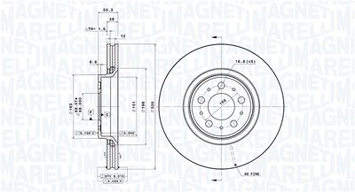 Magneti Marelli Bremsscheibe [Hersteller-Nr. 360406077400] für Volvo von MAGNETI MARELLI