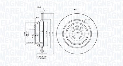 Magneti Marelli Bremsscheibe [Hersteller-Nr. 360406077500] für Volvo von MAGNETI MARELLI