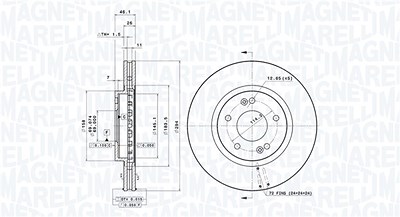 Magneti Marelli Bremsscheibe [Hersteller-Nr. 360406087900] für Hyundai von MAGNETI MARELLI