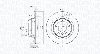 Magneti Marelli Bremsscheibe [Hersteller-Nr. 360406089301] für BMW von MAGNETI MARELLI