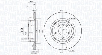 Magneti Marelli Bremsscheibe [Hersteller-Nr. 360406093901] für BMW von MAGNETI MARELLI