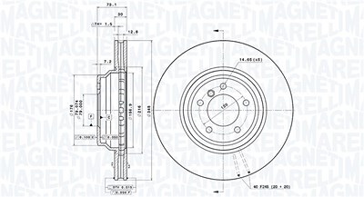 Magneti Marelli Bremsscheibe [Hersteller-Nr. 360406096201] für BMW von MAGNETI MARELLI