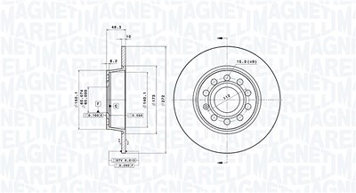 Magneti Marelli Bremsscheibe [Hersteller-Nr. 360406107801] für Audi, Seat, Skoda, VW von MAGNETI MARELLI