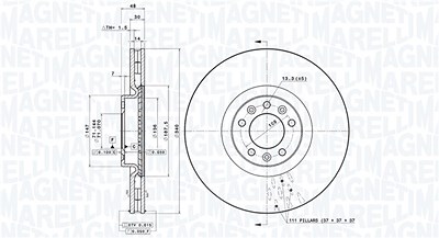 Magneti Marelli Bremsscheibe [Hersteller-Nr. 360406109901] für Citroën, Peugeot von MAGNETI MARELLI