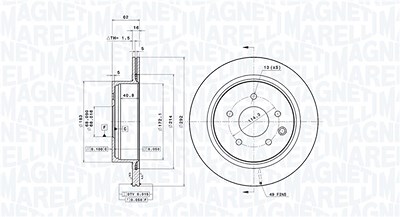 Magneti Marelli Bremsscheibe [Hersteller-Nr. 360406110101] für Nissan, Renault von MAGNETI MARELLI