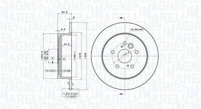 Magneti Marelli Bremsscheibe [Hersteller-Nr. 360406111800] für Toyota von MAGNETI MARELLI