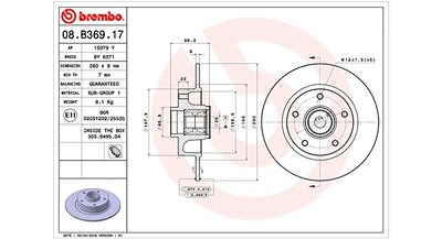 Magneti Marelli Bremsscheibe [Hersteller-Nr. 360406119000] für Renault von MAGNETI MARELLI