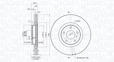 Magneti Marelli Bremsscheibe [Hersteller-Nr. 360406125701] für Infiniti, Nissan von MAGNETI MARELLI